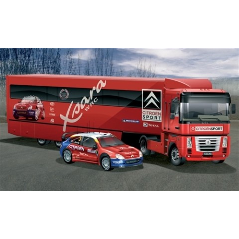 CITROEN WRC TEAM TRUCK W/RALLY CAR-3830