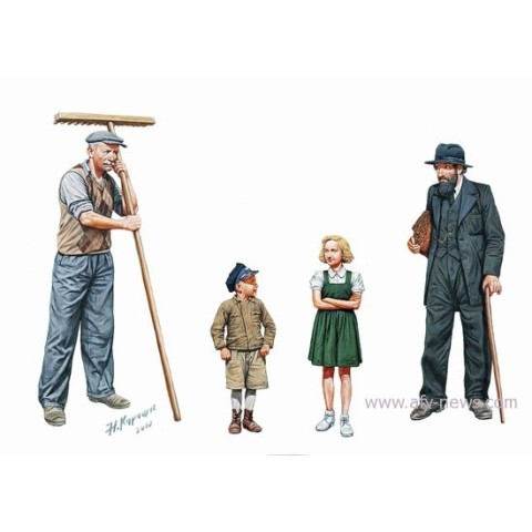 Civilians Western Region 1/35 Militairen Burger Figuren WW2  Bouwpakket -MB3567