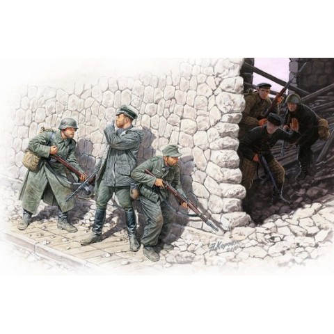Who's That" German Mountain Troops & Soviet Marines Spring 1943 1/35 Militairen Figuren Bouwpakket -MB3571