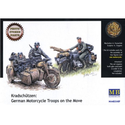Kradschutzen German Motorcycle Troops On The Move
