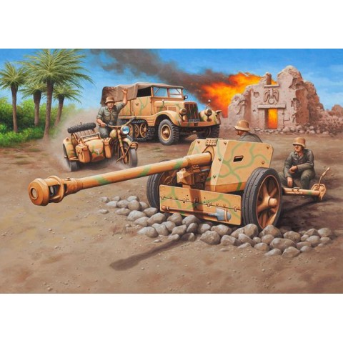 Sd.Kfz.11 & 7,5 cm Pak 40 & motor met zijspan -03252