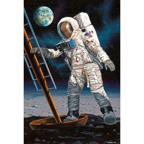 Apollo 11 Astronaut on the Moon & Lijm & Verf & Penseeltje -03702