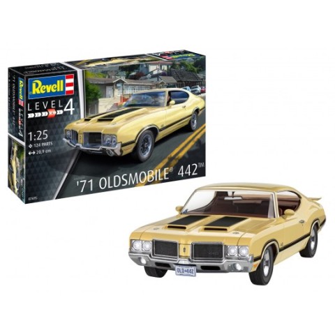 Model Set 71 Oldsmobile 442 Coupé & Lijm & Verf & Penseeltje -67695