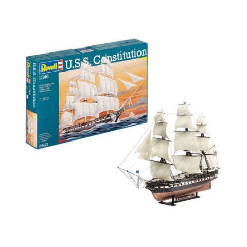 USS Constitution Model Set & Verf & Lijm & Penseeltje -65472
