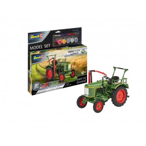 Fendt F20 Diesel Traktor & Lijm & Verf & Penseeltje -67822