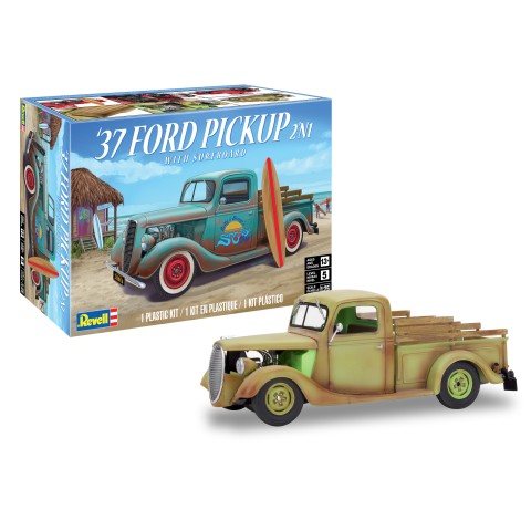 1937 Ford Pickup with surfboard -85-4516