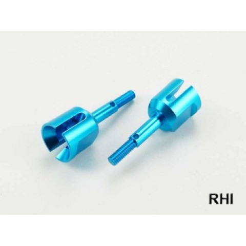 Wielassen (2) Blauw alu passend voor TT-02 Tamiya -800708