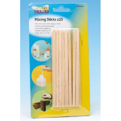 Roerstokjes Hout 25 stuks -PPS1025