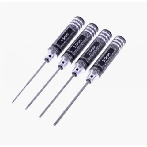 Inbussleutel Hex wrench set 4 pcs. 1,5/2/2,5/3 mm -15034