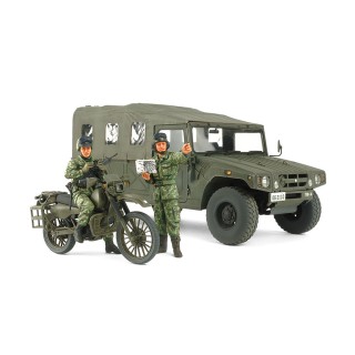 JGSDF Reconnaissance Motorcycle & High Mobility Vehicle Set -25188