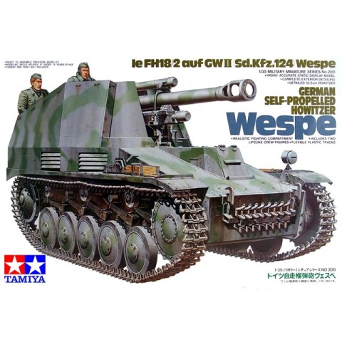 German self-propelled Howitzer Wespe  le FH18/2 auf GW II (Sd.Kfz.124) -35200