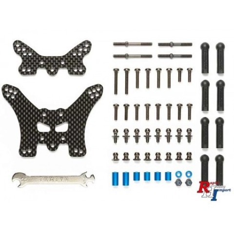 TT-02B Demperbruggen carbon voor en achter -54754