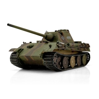 RC Pro-Edition 1/16 RC Panther F camo IR Tank Smoke metal edition geleverd in luxe houten krat & Rook uit de loop Versie -11505-CA