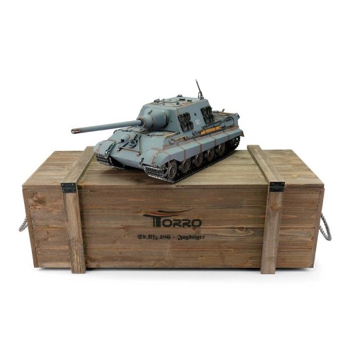 RC Pro-Edition Jagdtiger Tank metal edition BB geleverd in luxe houten krat -1112200785