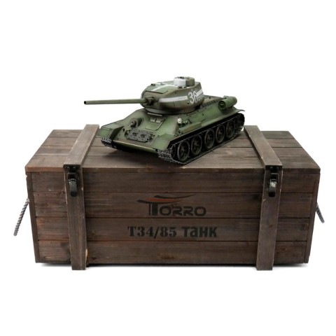 RC Pro-Edition T34/85 Tank BB metal edition geleverd in luxe houten krat -1112400400
