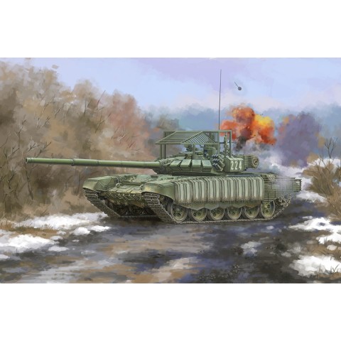 Russian T-72B3 with 4S24 Soft Case ERA & Grating Armour -09610