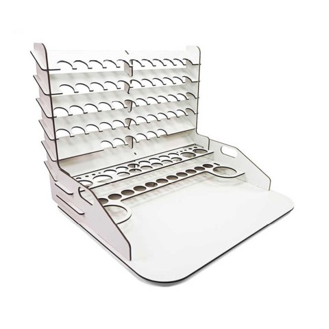 Paint display + work station with vertical storage - 40x30cm -26012