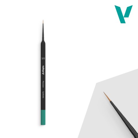 Round Synthetic Brush, Triangular Handle No. 3/0