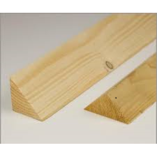 Vuren Houten Driehoeks Latje 6 mm x 6 mm x 100 cm