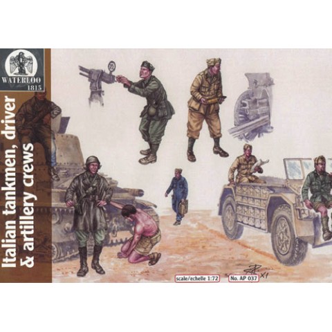 ITALIAN TANKMEN, DRIVER 6 ARTILLERY CREWS WWII-AP037